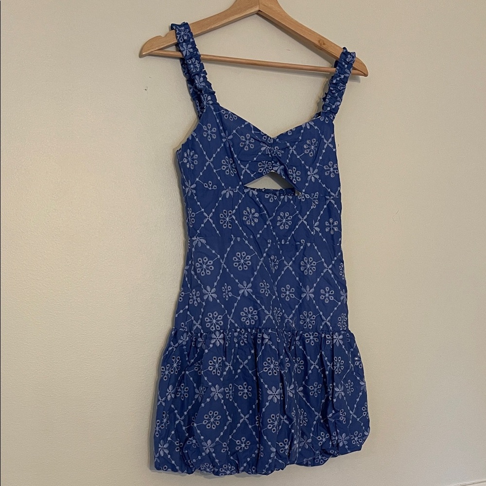 Zara Blue and White Mini Dress